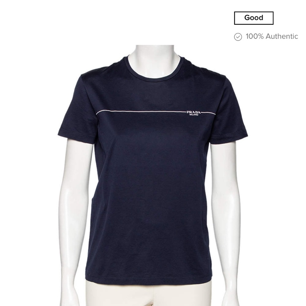 Prada Dark Blue Short Sleeve Tee